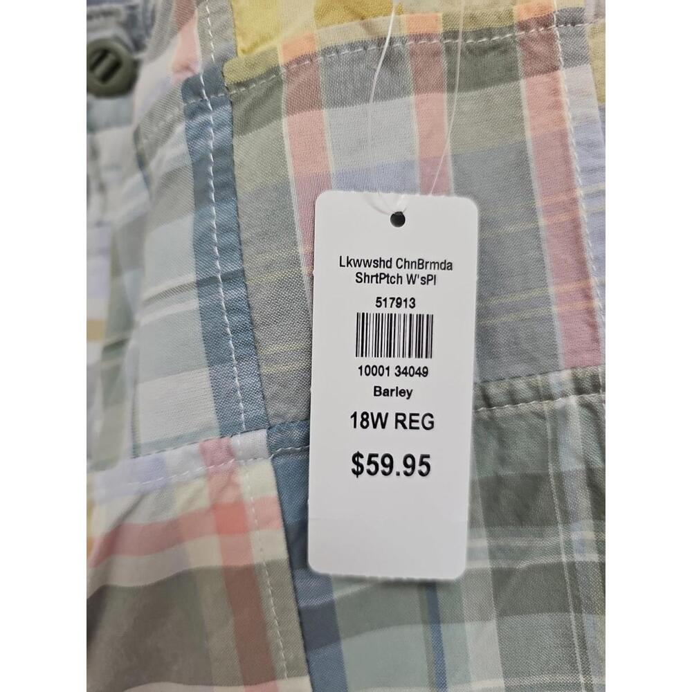 LL Bean Favorite Fit Lakewashed Chino Bermuda Shorts Size 18W New - Picture 3 of 6